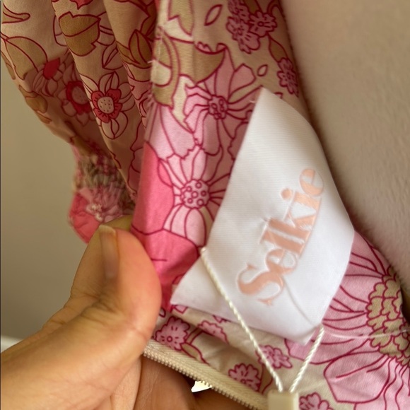 Selkie The Ritz Maxi Vintage Romantic Floral Puff Sleeve Sof Pink Dress Size XS - Picture 14 of 16